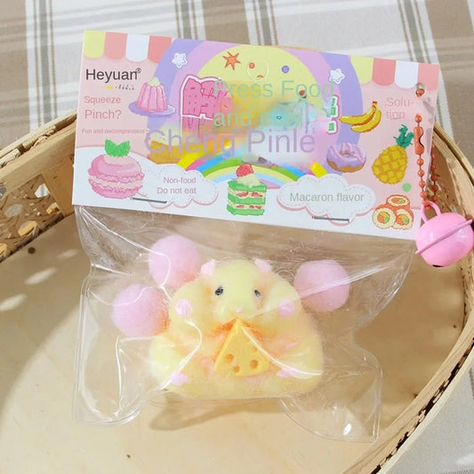 Squishy Hamster Toy with Cheese